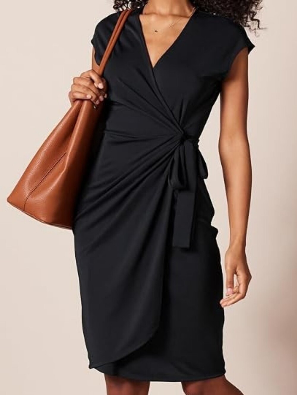 AMAZON ESSENTIALS CLASSIC WRAP DRESS